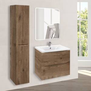 Тумба с раковиной Vincea Mia 600 2 выкатных ящика, V.Oak