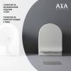 Унитаз приставной AXA Glomp WCFS201401 безободковый, сиденье микролифт, белый фото 4