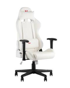 Кресло компьютерное Stool Group TopChairs GMM-080 GMM-080WB white-bl.arm белый на черной базе, с подсветкой