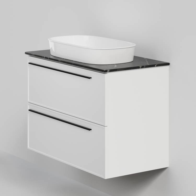 Тумба с раковиной La Fenice Elba Twin Bianco NFNC-01-ELB-B-90-2-3-M-GB белая матовая, 90 см