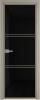 Межкомнатная дверь Profil Doors 3 AX цвет профиля Никель матовый, стекло безопасное 6 мм черный триплекс 700x2000