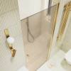 Душевая дверь в нишу MaybahGlass MGD-1675-3 профиль золото, стекло бронза матовое, 198x70 фото 3