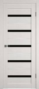 Межкомнатная дверь Владимирская Фабрика Дверей Atum Al 7 Bianco стекло Black Gloss SM 600x2000