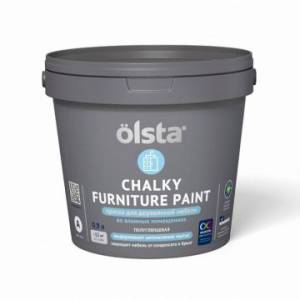 Краска для деревянной мебели Olsta Chalky Furniture Paint база C бесцветная 0.9л