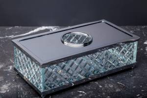 Бокс для салфеток Boheme Murano Cristal 10231 Хром Crystal Luxury Options