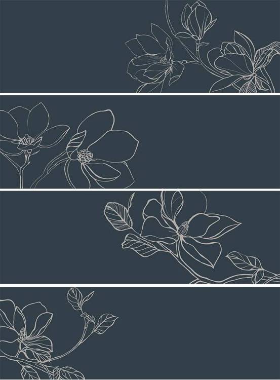 Панно Creto Ekzotic bloom (из 4-х плиток) 90x120