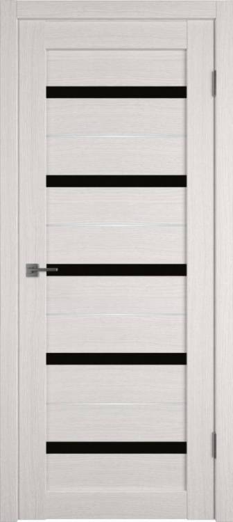 Межкомнатная дверь Владимирская Фабрика Дверей Atum Al 7 Bianco стекло Black Gloss SM 600x2000