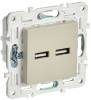 Розетка USB type A+A IEK Skandy SK-U21-D31-K10 бежевый