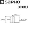 Дверной упор SAPHO SIMPLE LINE, напольный, 25x30 мм, нержавеющая сталь, матовый хром фото 2