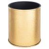 Мусорное ведро Geralis M-KGG1-S 6л, croco золото, кант золото, внутренний цвет черный