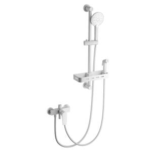 Смеситель для ванны Wonzon & Woghand WW-A31003-MW с душевым гарнитуром, белый матовый