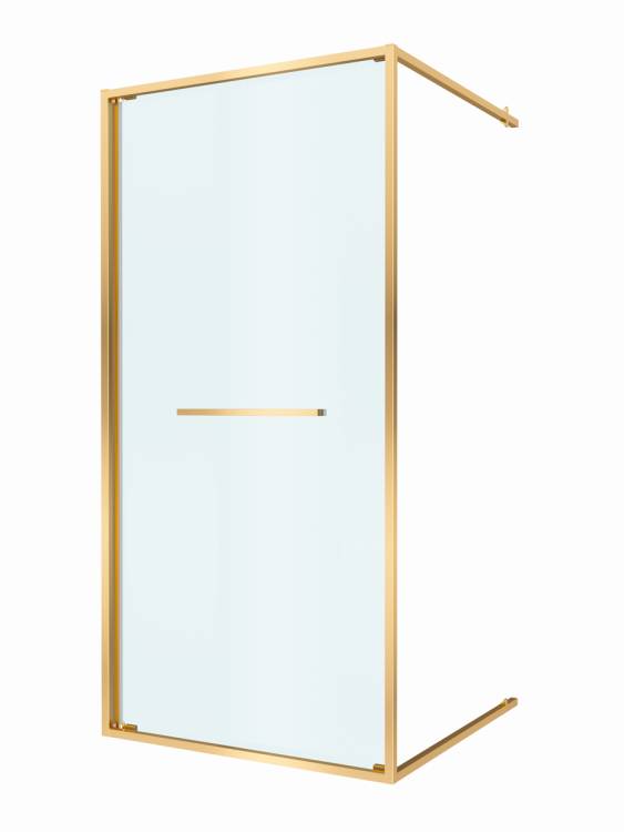 Душевая дверь в нишу Cezares LUX-B-FS-1-100-C-BORO профиль брашированное золото, стекло прозрачное, 100x195