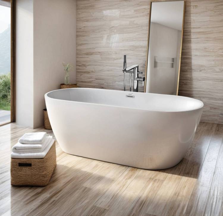 Акриловая ванна Cerutti Spa D'Iseo CT10509 белая, 170x75