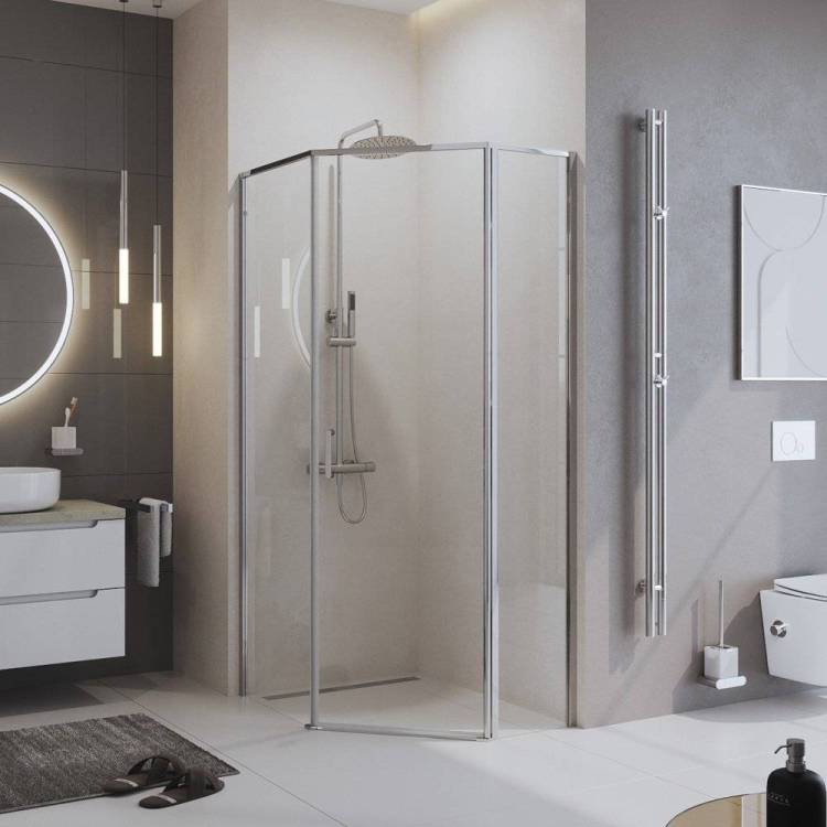 Душевой уголок BelBagno Uno 195 PH-1-100/80-C-Cr