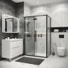 Душевой уголок Grossman Cosmo 120.K33.02.1210.21.02 профиль черный матовый, стекло шиншилла, 120x100x195 фото 5