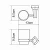 Стакан с держателем Wasserkraft Aller K-1128C одинарный, хром фото 3