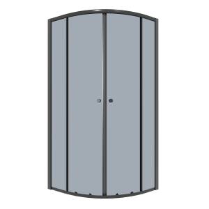 Душевой уголок Niagara Eco NG-1007-14T профиль черный матовый, стекло тонированное, 90x90x190
