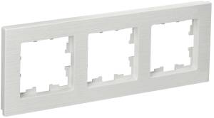 Рамка 3-постовая IEK Brite BR-M32-51-K01 белый рифленый