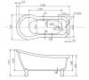 Акриловая ванна BelBagno BB20-1700 белая, 170x73 фото 2