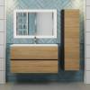 Тумба под раковину Uperwood Barsa 2937205253 подвесная, черная, дуб сонома, 90 см фото 8