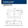 Акриловая ванна Excellent Crown Lux 190x120 "SMART" (бронза) фото 3