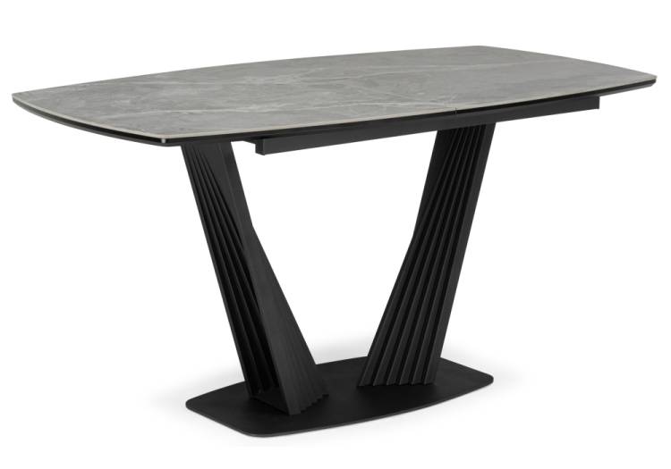 Стол Notta Вейл 625961 larka grey, черный 140(180)x80x75