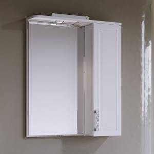 Зеркало-шкаф Alavann Vittoria 60/2 ALV0272001 с подсветкой, белый, правый