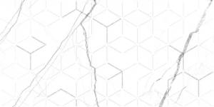 Декор Global Tile Siluet GT124VG Белый 50x25