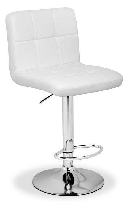 Стул барный Woodville Paskal 15436 хромированный металл, белый