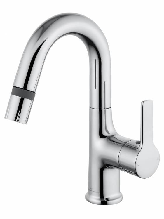 Смеситель для раковины Wonzon & Woghand WW-FE01L212-CR с выдвижным изливом, хром