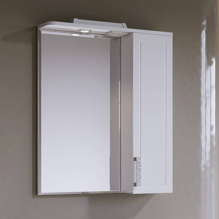 Зеркало-шкаф Alavann Vittoria 60/2 ALV0272001 с подсветкой, белый, правый