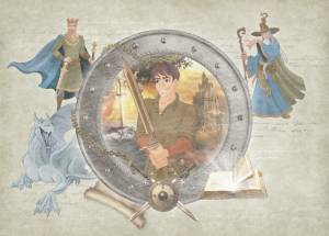 3D Фотообои Artegrafico «Меч короля Артура» KID-086 акварель