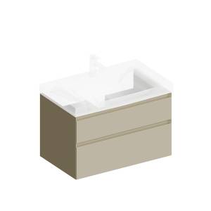 Тумба под раковину Kerama Marazzi Cubo CUB.80.2\LIM лимо матовая, 80 см