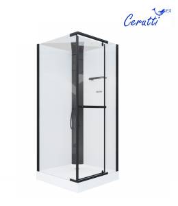 Душевая кабина Cerutti Spa MiMi90B черная, 90x90x225