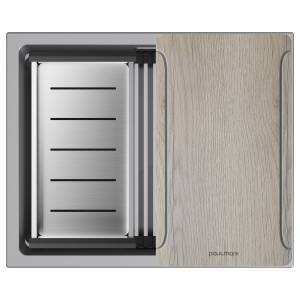 Мойка кухонная Paulmark Lumi-Multi Sink 55 Uni LU-MULTI 55-GRM серый металлик