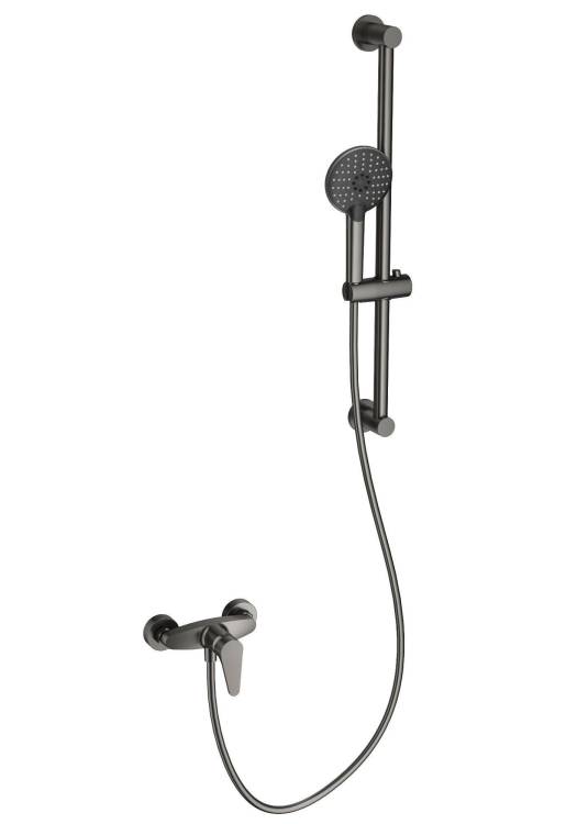 Смеситель для душа Wonzon & Woghand WW-AE3103-BGG с гарнитуром, темный графит