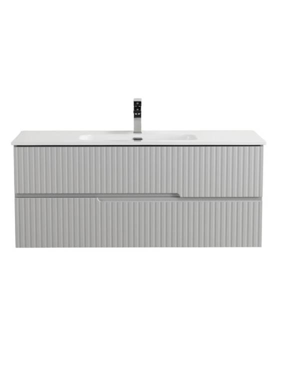 Тумба с раковиной Cezares Duet-N 120 серый жемчужный, раковина CZR-8095-120