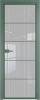 Межкомнатная дверь Profil Doors 5 AX цвет профиля Зеленый воск, стекло безопасное 6 мм страйп 800x2000