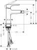 Смеситель для биде Hansgrohe Metropol 32520340 с донным клапаном Push-Open фото 2