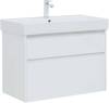 Тумба под раковину Aquanet Nova Lite 85 249936 белый глянец, 2 ящика