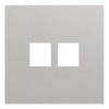 Лицевая панель для двойной информационной розетки Rikett 35442 PL платина