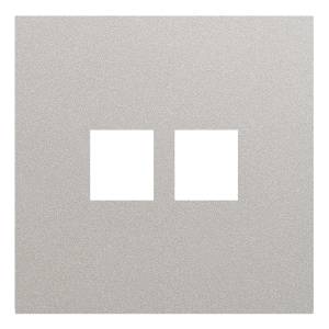 Лицевая панель для двойной информационной розетки Rikett 35442 PL платина