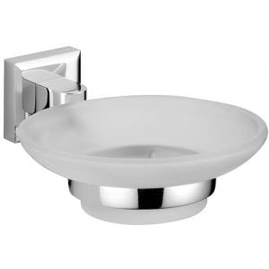 Мыльница стеклянная с настенным держателем Savol 95 S-009559 хром