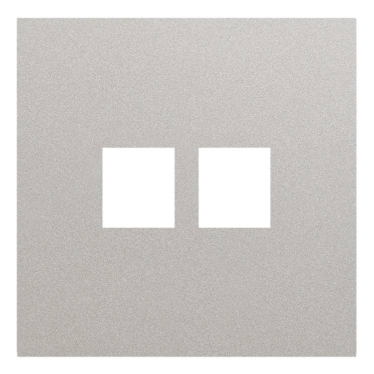 Лицевая панель для двойной информационной розетки Rikett 35442 PL платина