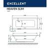 Акриловая ванна Excellent Heaven Slim 160x75 с каркасом фото 6
