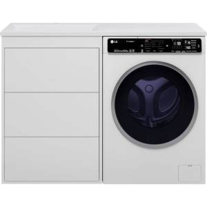 Тумба с раковиной Brevita Grafit 60 L, под стиральную машину, раковина Гавана