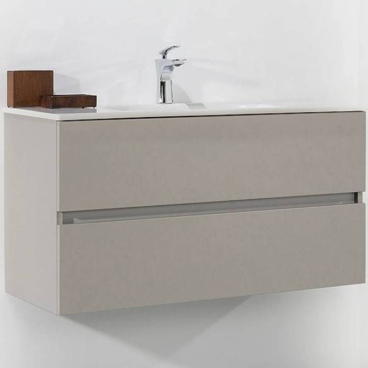 Тумба под раковину Armadi Art Vallessi 837-120-C mat 120x46 см кашемир матовый 2 полки
