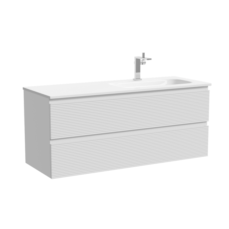 Тумба под раковину Sancos Folk FL120RW подвесная, 119.5x44.5x50, правая, Bianco