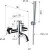 Смеситель для ванны с душем Remer X Style X02 фото 2
