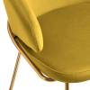 Стул Bradex Home Emil RF 0844 горчичный с золотыми ножками фото 7